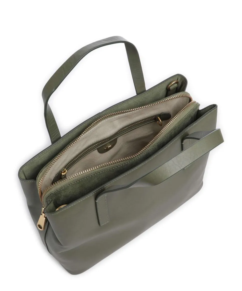 Dukes Place Handtasche fein genarbtes Rindsleder khaki