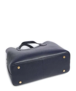 Dukes Place Handtasche genarbtes Leder dunkelblau