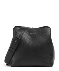 Dukes Place Medium Umhängetasche genarbtes Rindsleder schwarz