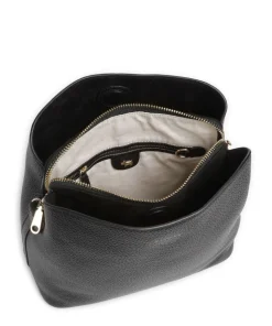 Dukes Place Medium Umhängetasche genarbtes Rindsleder schwarz