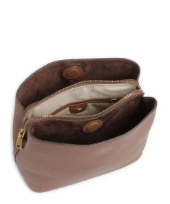 Dukes Place Medium Umhängetasche genarbtes Rindsleder dunkelbraun