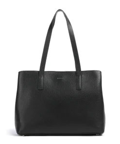 Dukes Place Shopper genarbtes Rindsleder schwarz