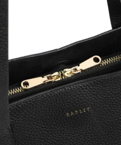 Dukes Place Shopper genarbtes Rindsleder schwarz