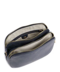 Dukes Place Umhängetasche genarbtes Rindsleder dunkelblau