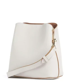 Dukes Place Umhängetasche genarbtes Rindsleder elfenbein