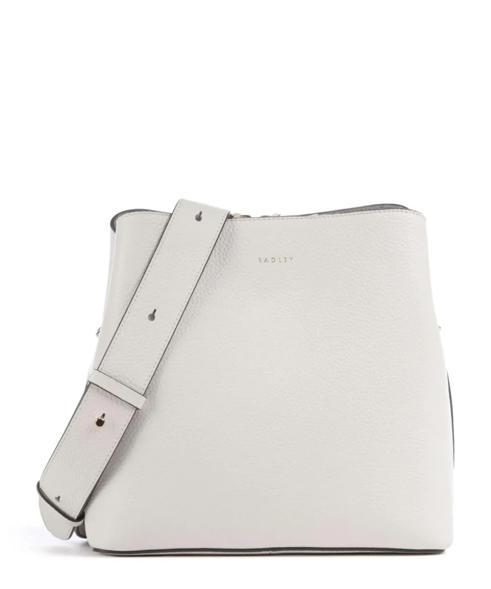 Dukes Place Umhängetasche genarbtes Rindsleder elfenbein