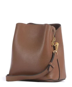 Dukes Place Umhängetasche genarbtes Rindsleder braun