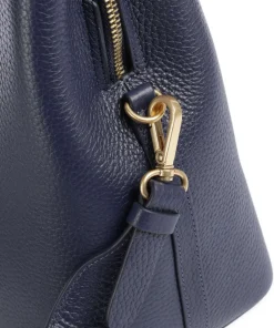 Dukes Place Umhängetasche genarbtes Rindsleder dunkelblau