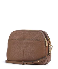 Dukes Place Umhängetasche genarbtes Rindsleder braun