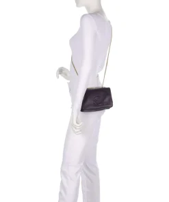 Dulse Schultertasche fein genarbtes Rindsleder pflaume