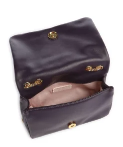 Dulse Schultertasche fein genarbtes Rindsleder pflaume