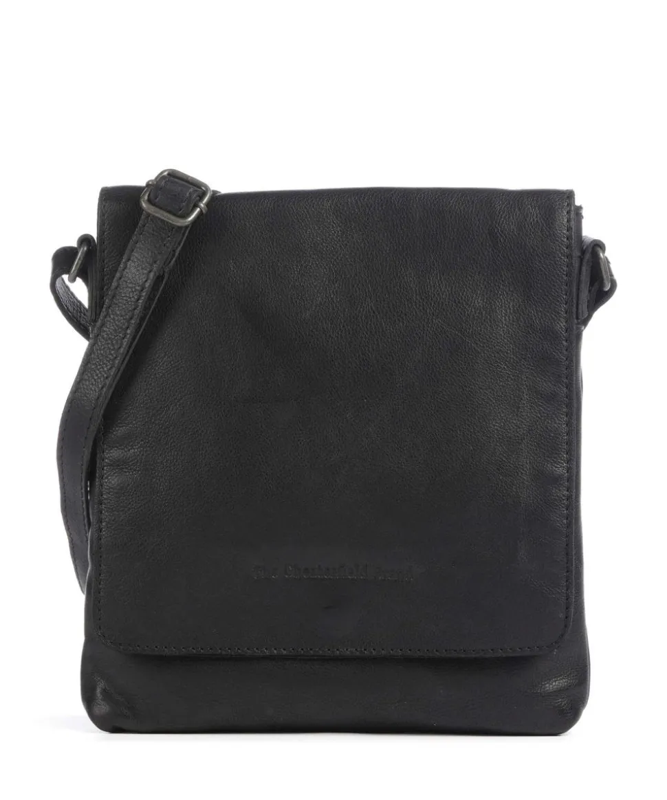 Duncan Umhängetasche fein genarbtes Rindsleder schwarz