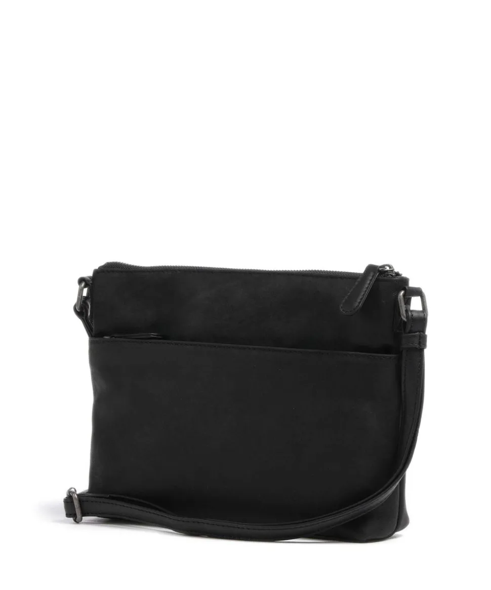 Durban Umhängetasche Pull-Up Rindsleder schwarz