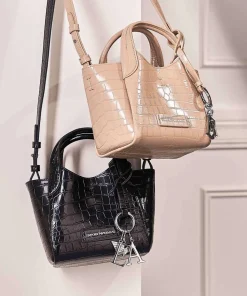 Durini 24 Umhängetasche Lederimitat schwarz