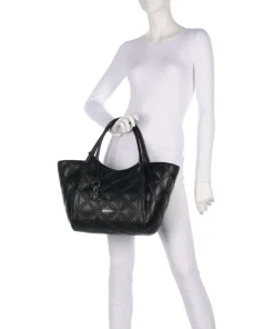 Durini Handtasche Lederimitat schwarz