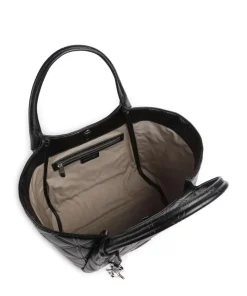 Durini Handtasche Lederimitat schwarz