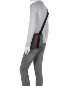 Dylan Umhängetasche Lederimitat schwarz