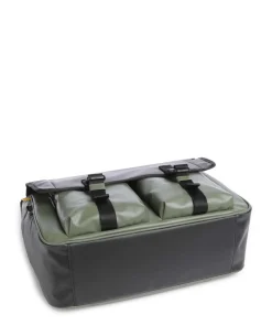 Eco Coated Kuriertasche recyceltes Polyester khaki