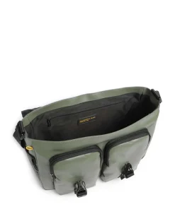 Eco Coated Kuriertasche recyceltes Polyester khaki