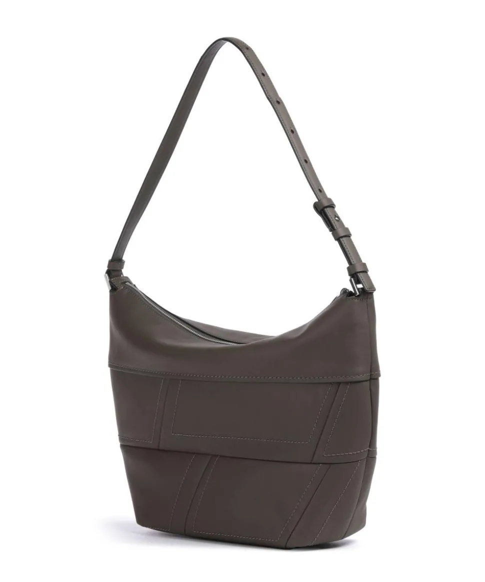 Edda Calf Optic M Beuteltasche fein genarbtes Rindsleder braun