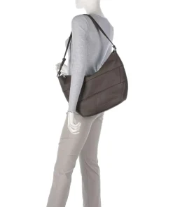 Edda Calf Optic M Beuteltasche fein genarbtes Rindsleder braun