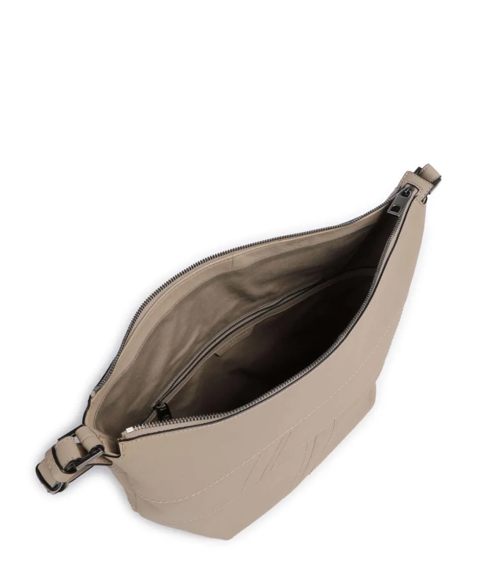 Edda Calf Optic M Beuteltasche fein genarbtes Rindsleder beige