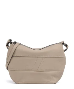 Edda Calf Optic S Umhängetasche fein genarbtes Leder beige