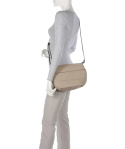 Edda Calf Optic S Umhängetasche fein genarbtes Leder beige