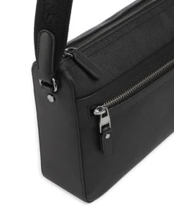 Edison Kuriertasche Saffiano Leder schwarz