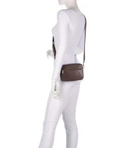 Elea Umhängetasche genarbtes Rindsleder dunkelbraun