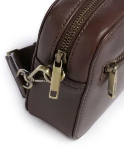 Elea Umhängetasche genarbtes Rindsleder dunkelbraun