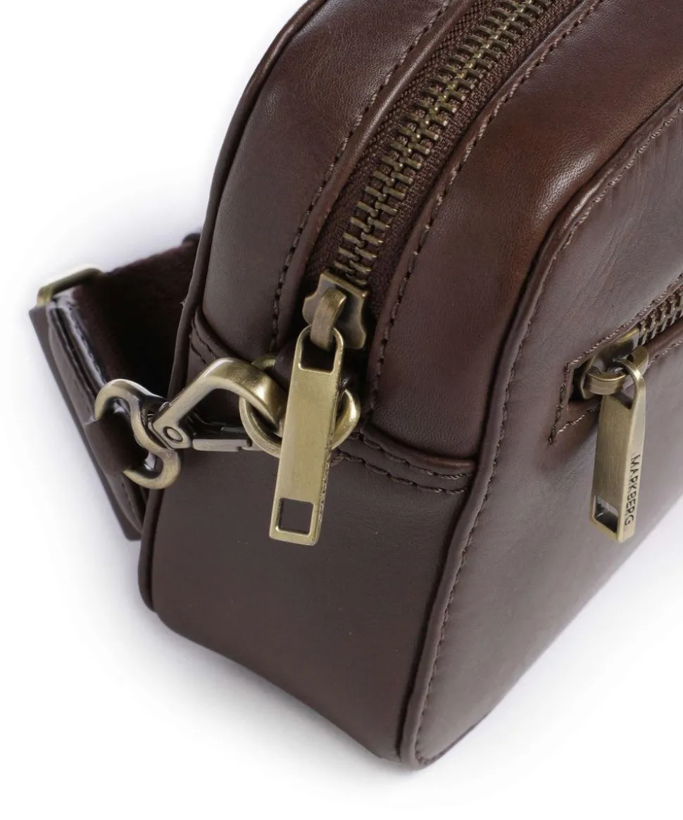 Elea Umhängetasche genarbtes Rindsleder dunkelbraun