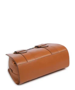 Elena Handtasche fein genarbtes Rindsleder cognac