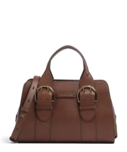 Elena Handtasche fein genarbtes Rindsleder braun