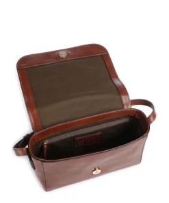 Elettra Umhängetasche fein genarbtes Rindsleder braun