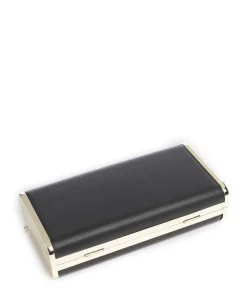 Eliv Umhängetasche genarbtes Rindsleder schwarz/gold