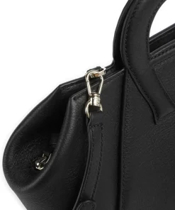 Eliza M Handtasche genarbtes Rindsleder schwarz