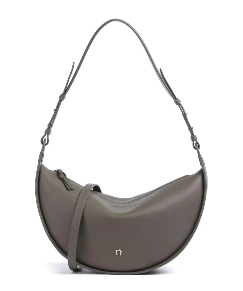 Eliza S Beuteltasche genarbtes Rindsleder khaki