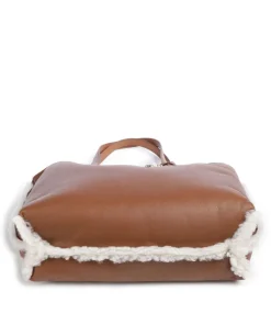 Eliza Shopper fein genarbtes Leder braun