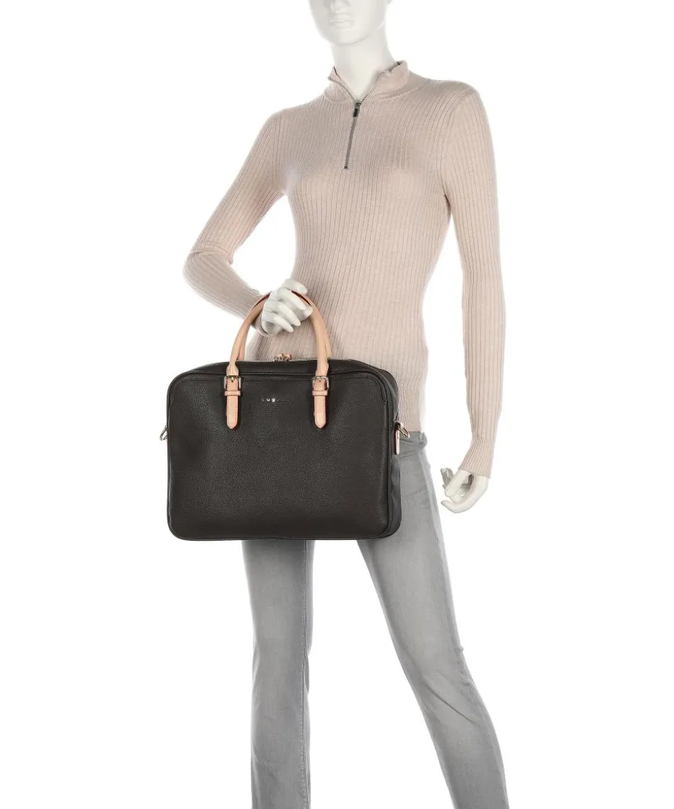 Ella Aktentasche 15″ Lederimitat dunkelbraun