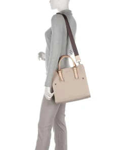 Ella Handtasche Lederimitat beige