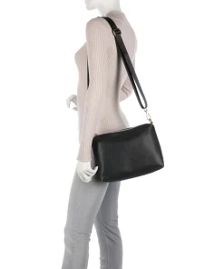 Ella Handtasche Lederimitat schwarz