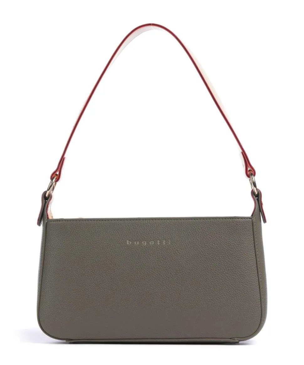 Ella Schultertasche Lederimitat olivgrün