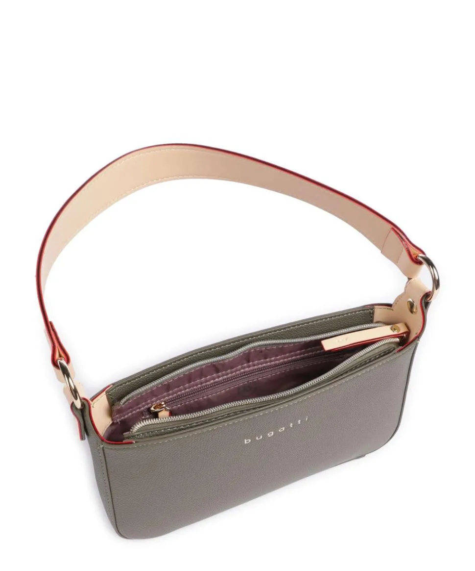 Ella Schultertasche Lederimitat olivgrün