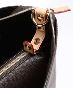 Ella Shopper Lederimitat dunkelbraun