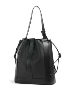 Elles M Bucket bag genarbtes Rindsleder schwarz