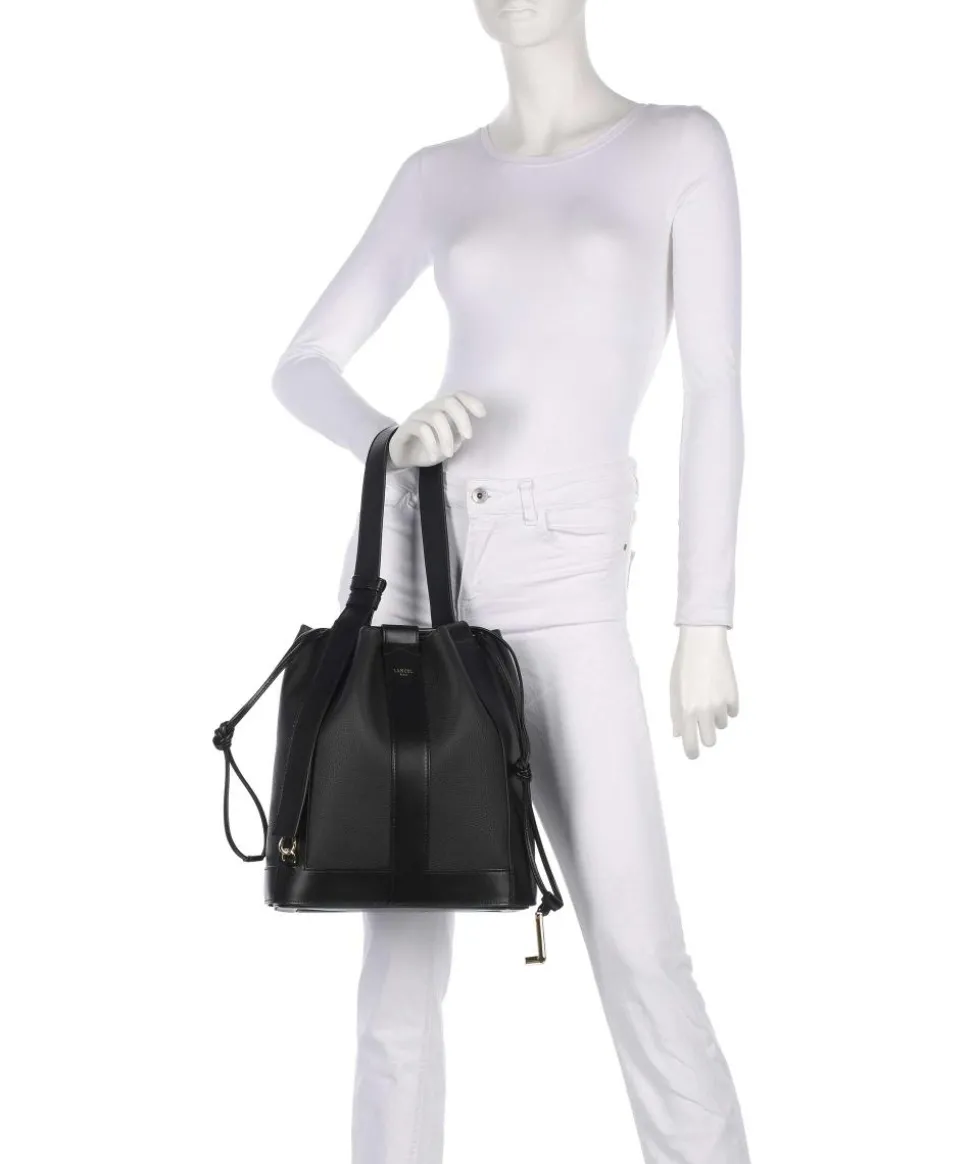 Elles M Bucket bag genarbtes Rindsleder schwarz