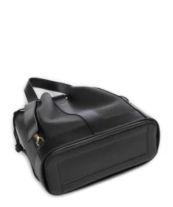 Elles M Bucket bag genarbtes Rindsleder schwarz