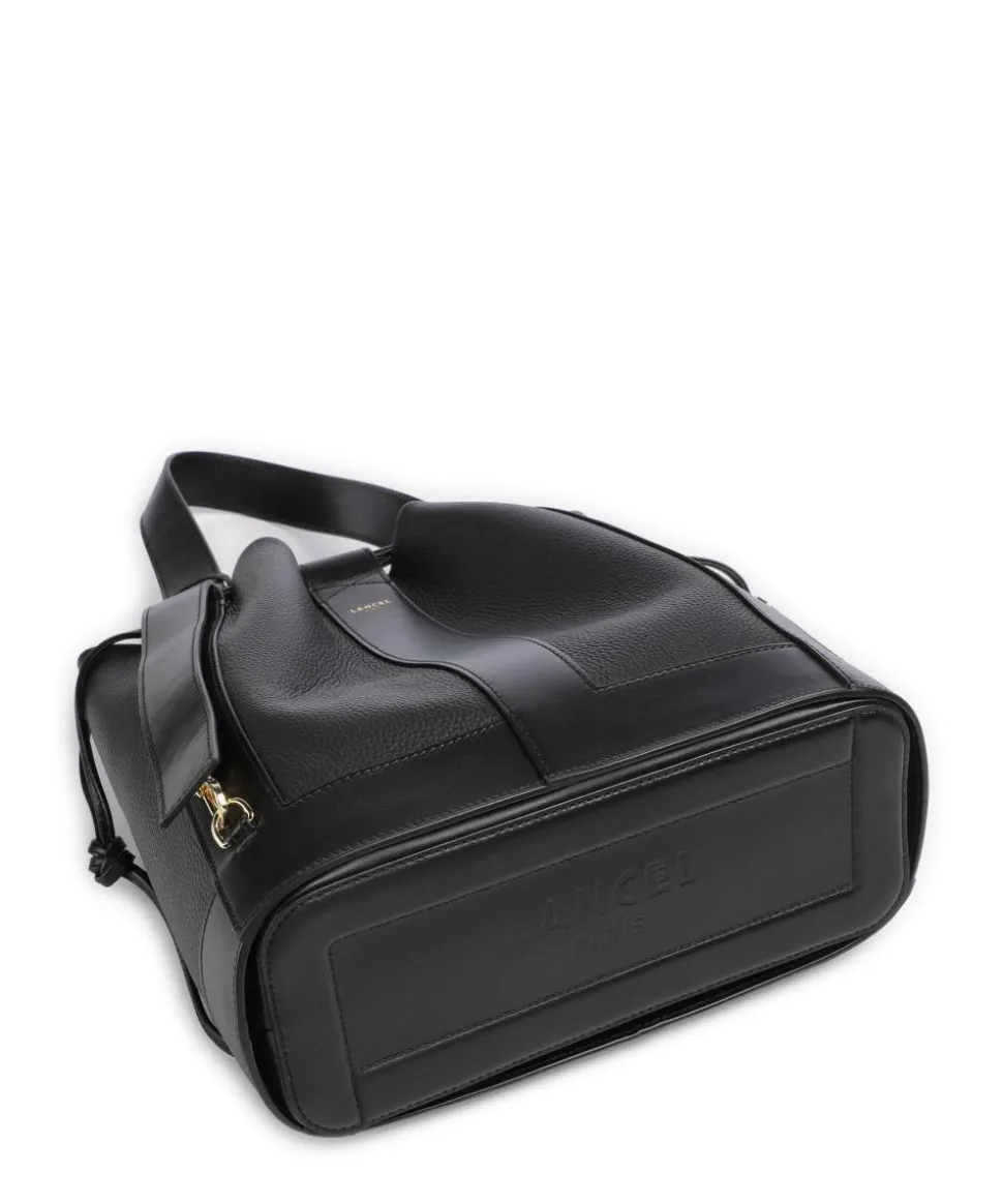 Elles M Bucket bag genarbtes Rindsleder schwarz