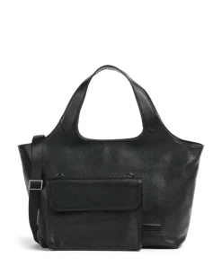 Elsa Handtasche 13″ genarbtes Rindsleder schwarz